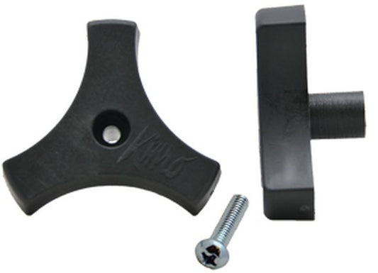 AP Products WINDOW KNOB SHORT 1" W/SCREW - BLACK 1/CTN
