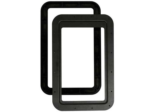 AP Products WINDOW FRAME INNER&OUTER W/SEAL-FOR THIN SHADE-BLACK