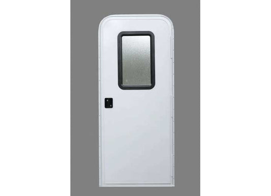 AP Products SPO-LTL ONLY - MOTORIZED ENTRY DOOR -POLAR WHITE, RH, 24 X 70, RADIUS