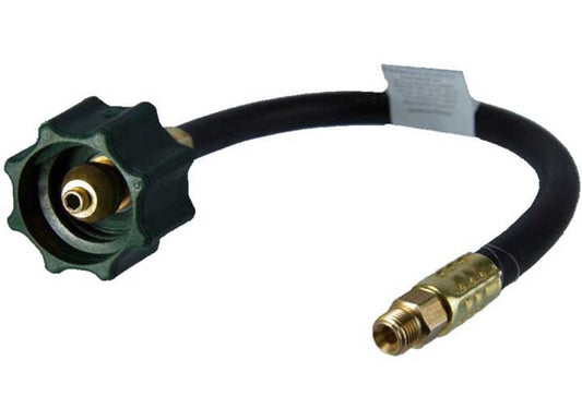 AP Products 15 IN THERMO LP GAS HOSE - FEMALE QCC TYPE 1 TO 1/4 IN MALE INVERTED FLARE - PKGD