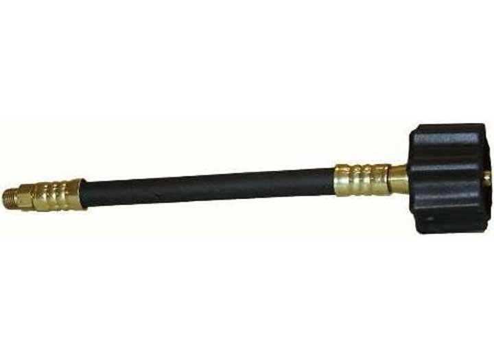 AP Products HIGH FLOW PIGTAIL (RED) QCC1 X 1/4 INV. FLARE 24 LENGTH 400,000 BTU