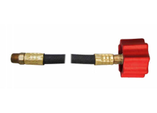 AP Products HIGH FLOW PIGTAIL (RED) QCC1 X 1/4 MNPT 15 LENGTH 400,000 BTU, PACKAGED
