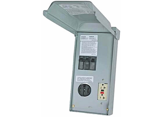 AP Products RV POWER OUTLET 120/240V, 20A GFCI + 50A W/BREAKERS