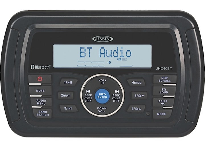 ASA Electronics/Advent Air/Voyager/Jensen RV-Marine/Polk/Klipsch JENSEN HEAVY DUTY STEREO W/ BLUETOOTH