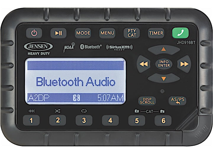 ASA Electronics/Advent Air/Voyager/Jensen RV-Marine/Polk/Klipsch JENSEN HEAVY DUTY AM/FM/WB/SIRIUSXM READY, WEATHERPROOF MINI RADIO