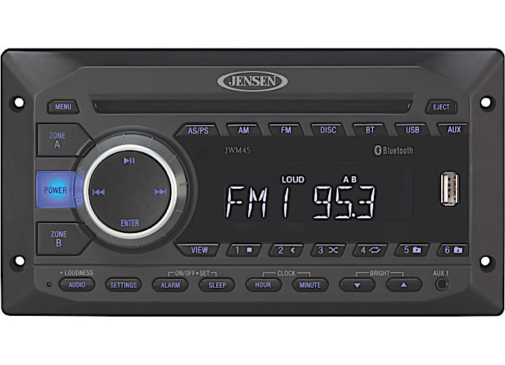ASA Electronics/Advent Air/Voyager/Jensen RV-Marine/Polk/Klipsch AM/FM/DVD/BT/AUX/USB/2-ZONE