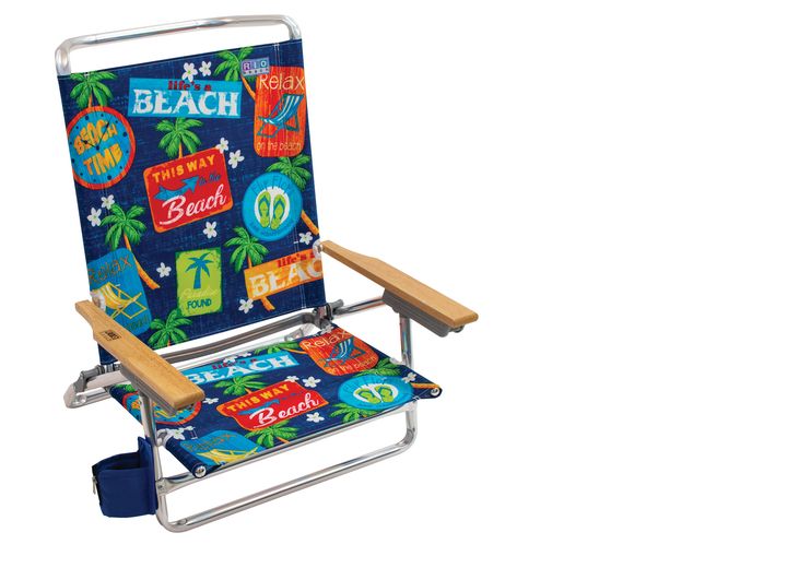 Arrow Storage Products CLASSIC 5-POSITION ALUMINUM BEACH CHAIR W/CUP HOLDER