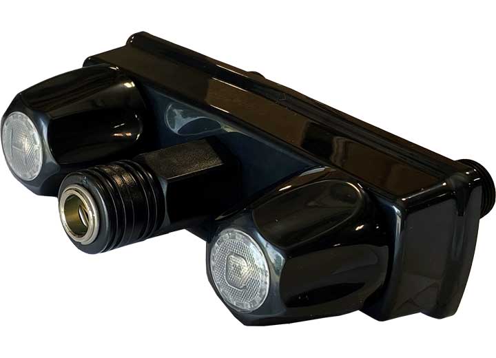 B&B Molders FAUCET, 4IN ON CENTER WITH 1/2IN QUICK DISCONNECT, BLACK