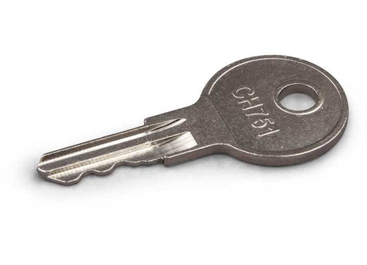 B&B Molders REPLACEMENT KEY, CODED 751, CHROME