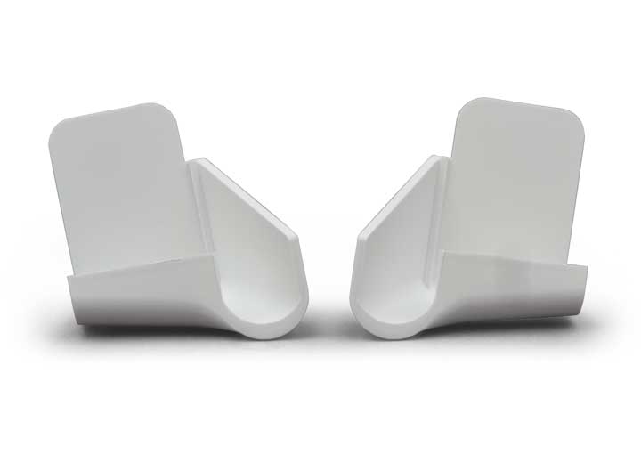B&B Molders SHORT RAIN GUTTER SPOUTS, 4/PK, POLAR WHITE