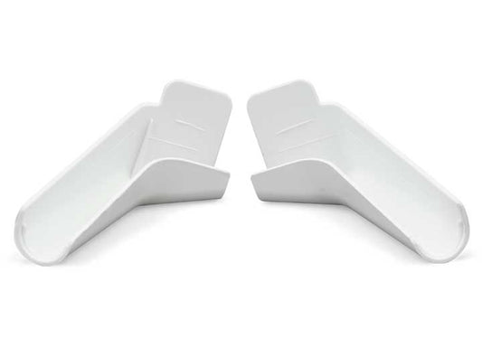 B&B Molders LONG RAIN GUTTER SPOUTS, 4/PK, POLAR WHITE