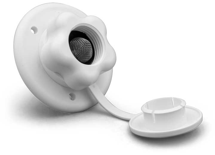 B&B Molders CITY WATER FILL W/PLASTIC CHECK VALVE, POLAR WHITE