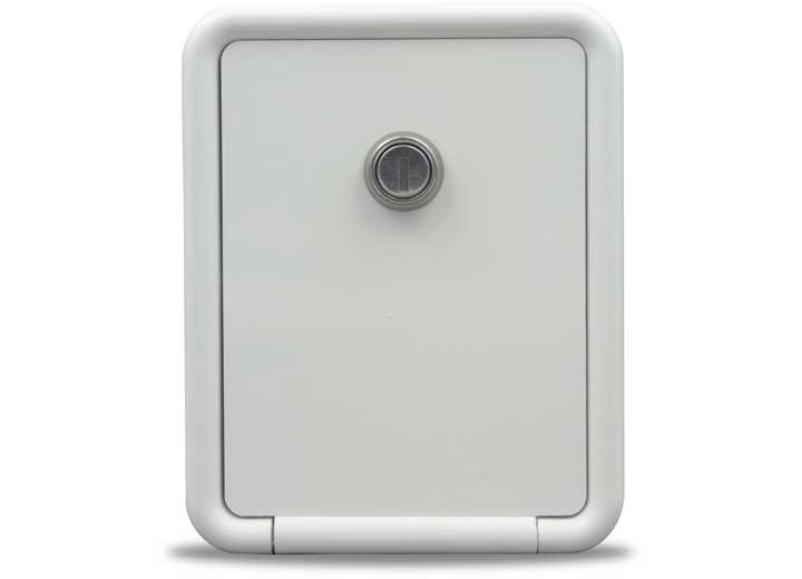 B&B Molders GRAVITY WATER HATCH, KEY LOCK, POLAR WHITE