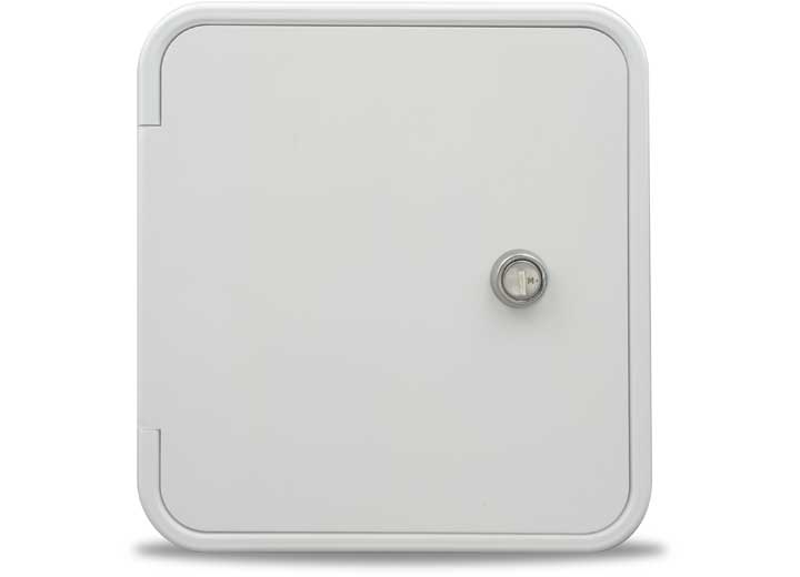 B&B Molders FUEL HATCH W/OVAL BACK, KEY LOCK, POLAR WHITE