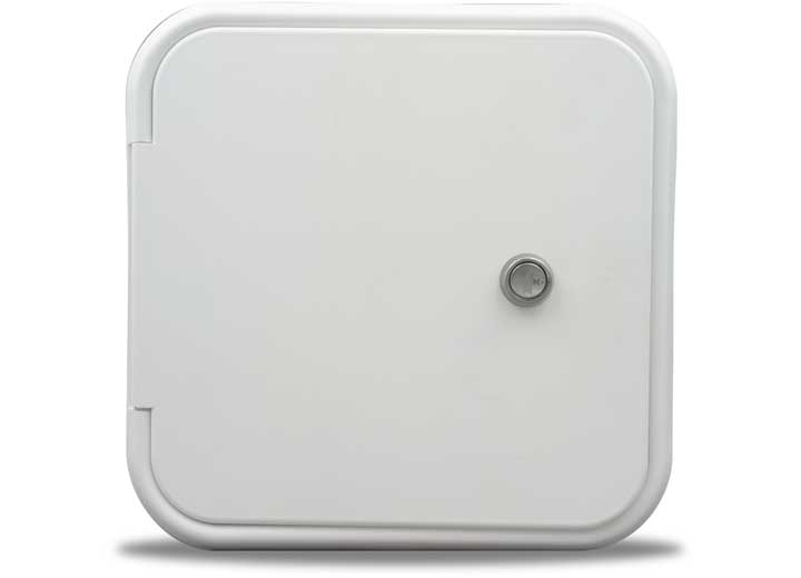 B&B Molders MULTI-PURPOSE/FUEL HATCH W/SLANT BACK, KEY LOCK, POLAR WHITE