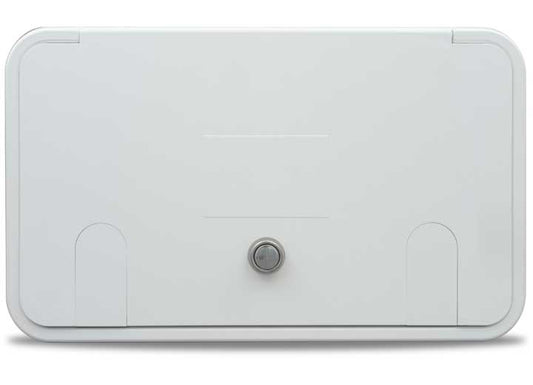 B&B Molders MULTI-PURPOSE, 2 VERMIN DOORS, KEY LOCK, POLAR WHITE