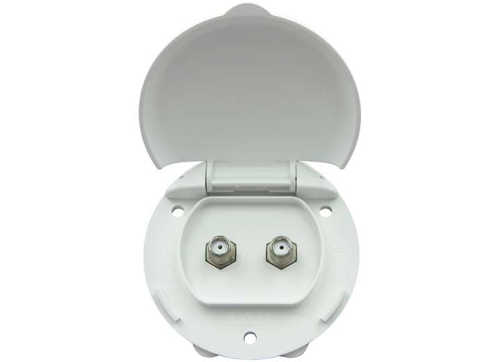 B&B Molders COMPACT ENCLOSURE, DUAL CABLE, POLAR WHITE