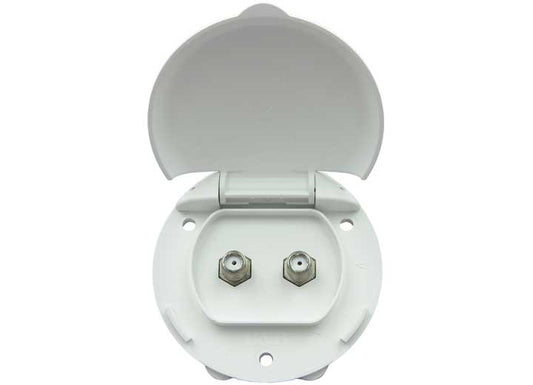 B&B Molders COMPACT ENCLOSURE, DUAL CABLE, POLAR WHITE