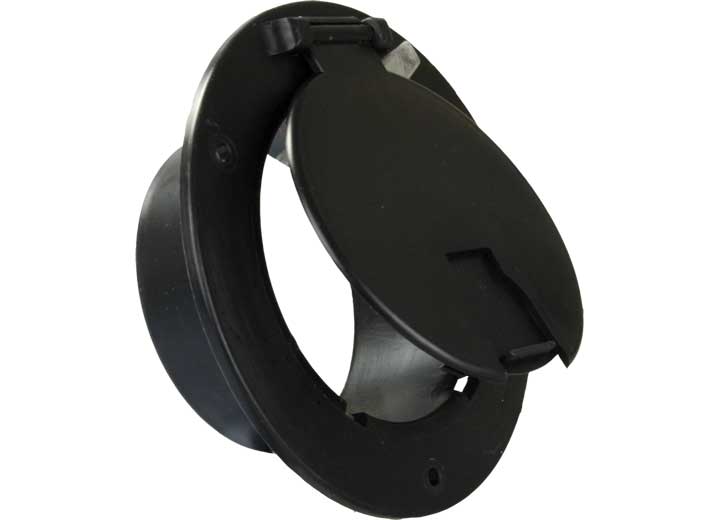 B&B Molders DELUXE ROUND ELECTRICAL CABLE HATCH W/O BACK, BLACK