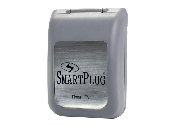 SmartPlug SINGLE COAX-TV /INTERNET CONNECTOR W/NON-METALLIC DOOR /GRAY