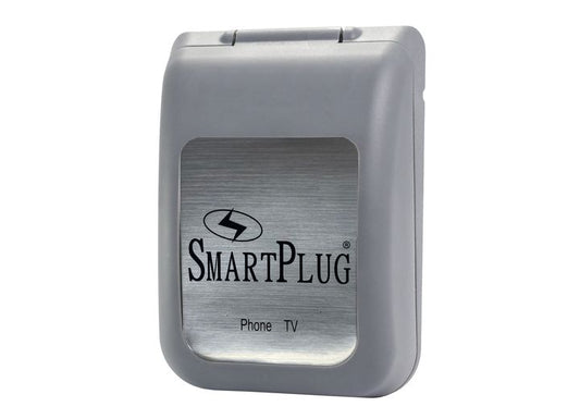 SmartPlug SINGLE COAX-TV /INTERNET CONNECTOR W/NON-METALLIC DOOR /GRAY