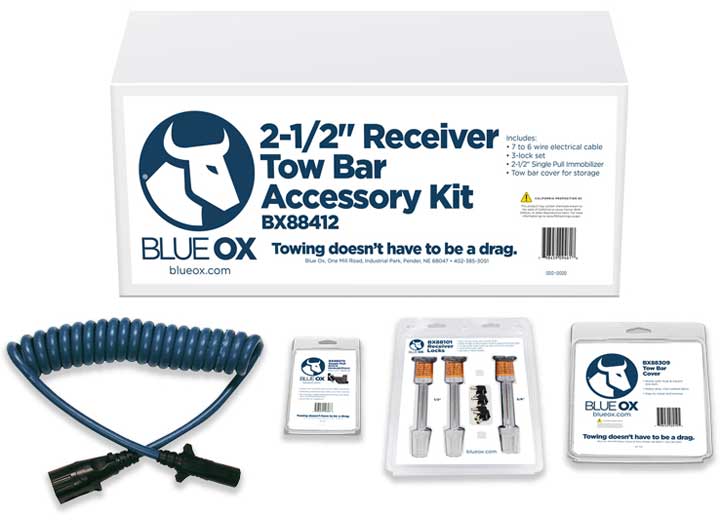 Blue Ox TOW BAR ACCESSORY KIT, 2-1/2IN RECEIVER