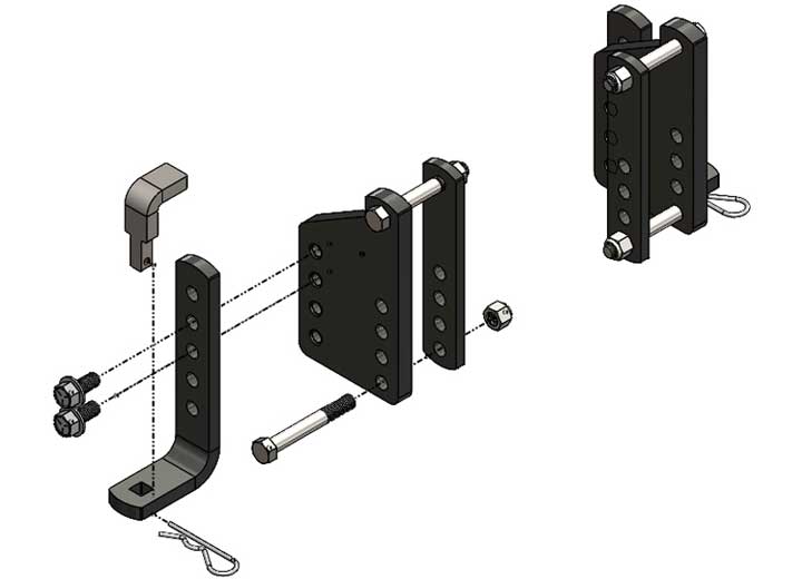 Blue Ox TRACKPRO/2-POINT L BRACKETS WITH MOUNTS, PAIR, KIT