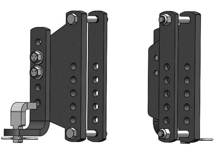 Blue Ox KIT,L BRACKETS WITH 8IN FRAME MOUNTS,PAIR,TRACKPRO/2-POINT
