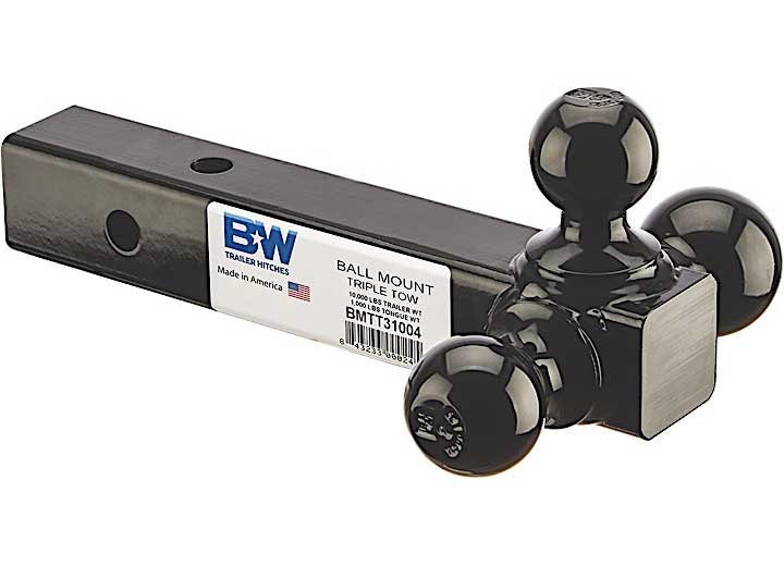 B & W Trailer Hitches B & W Hitches Black Heavy Duty Triple Tow Tri-Ball Ball Mount