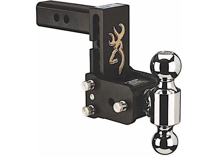 B & W Trailer Hitches B & W Hitches Browning Edition Tow and Stoe 8in Model 5in Drop 5.5in Rise 2 & 2 5/16 Balls