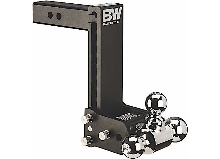 B & W Trailer Hitches BLACK TOW & STOW 12IN MODEL 2.5IN RECEIVER 8.5IN DROP 9IN RISE 1 7/8 & 2 & 2 5/16IN BALLS