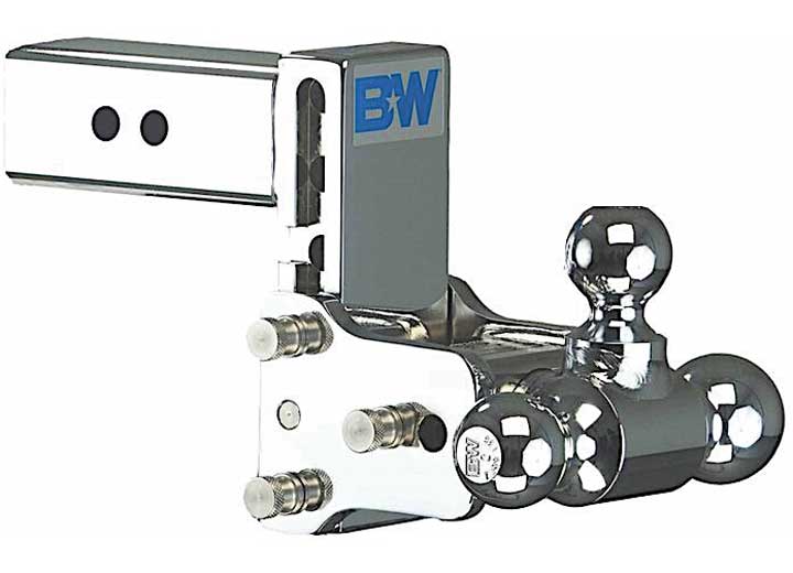 B & W Trailer Hitches CLASS V 2 1/2IN RECEIVER CHROME TOW & STOW 8IN MODEL 5IN DROP 5.5IN RISE TRI-BALL