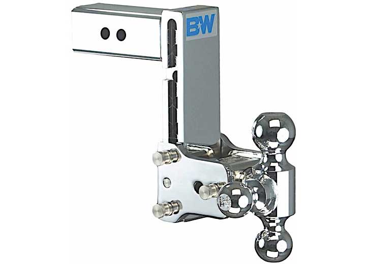 B & W Trailer Hitches CLASS V 2 1/2IN RECEIVER CHROME TOW & STOW 8IN MODEL 7IN DROP 7.5IN RISE TRI-BALL