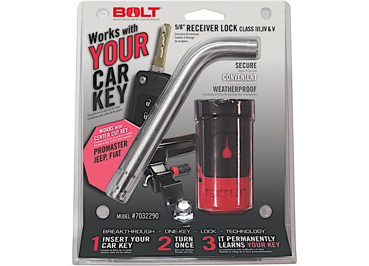 Bolt Lock ALL JEEP CENTER CUT INCLUDES JL 5/8IN RECEIVER LOCK