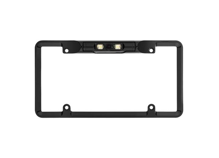 Boyo/Vision Tech FULL-FRAME LICENSE PLATE BACKUP CAMERA W/PARKING LINES AND LED LIGHTS; BLACK
