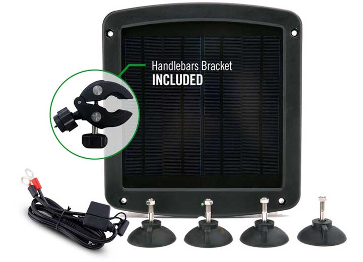 Battery Tender 5 WATT SOLAR CHARGER W/ HANDLE BAR MOUNT