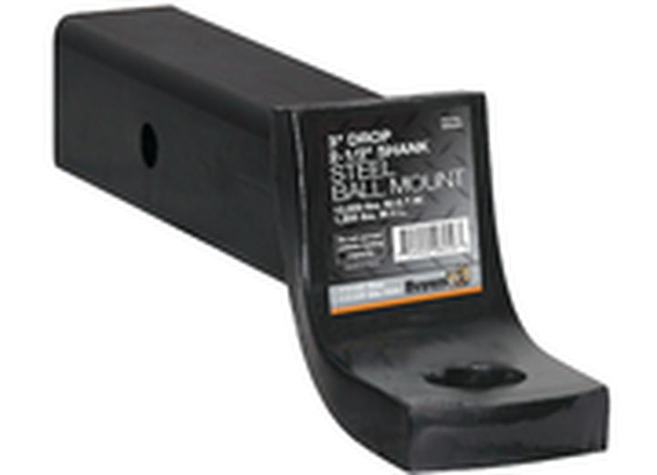 Buyers Products 2-1/2 In. Ball Mount, 3 In. Drop X 10 In., 12,000 Lb., Black