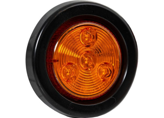 Buyers Products LIGHT, 2IN ROUND, MARKER, 4 LED, AMBER