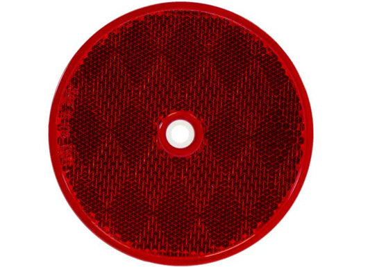 Buyers Products 3.1875 INCH RED ROUND DOT BOLT-ON REFLECTORS