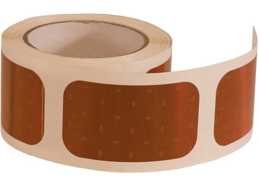 Buyers Products 3.5 INCH AMBER RECTANGULAR DOT STICK-ON REFLECTORS-500 PER ROLL