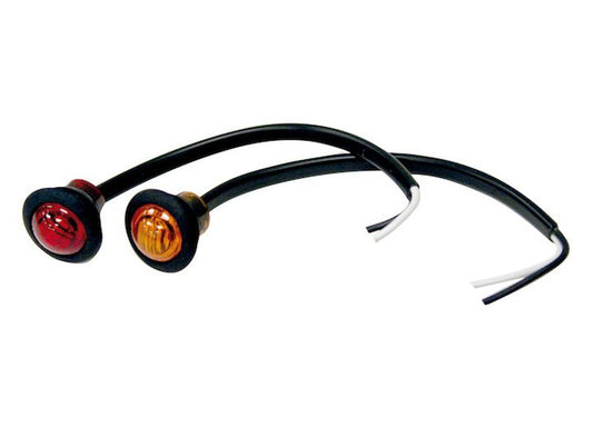 Buyers Products LIGHT,.75IN,RD,MARKER,3LED,AMBER,W/