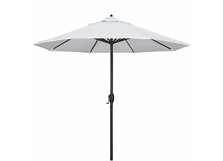 California Umbrella Casa Series 9 ft. Patio Umbrella - White Olefin / Bronze