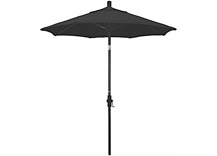 California Umbrella Sun Master Series 7.5 ft. Patio Umbrella - Black Sunbrella / Bronze