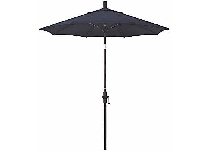 California Umbrella Sun Master Series 7.5 ft. Patio Umbrella - Navy Sunbrella / Bronze