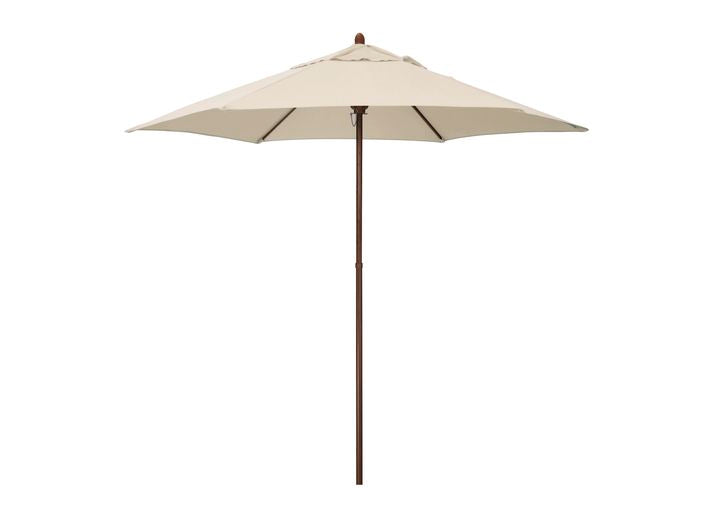 California Umbrella Astella Mow Series 9 ft. Economy Market Umbrella – Antique Beige / Wood Grain