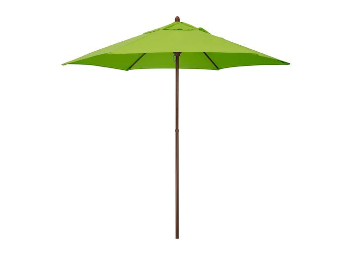 California Umbrella Astella Mow Series 9 ft. Economy Market Umbrella – Lime Green / Wood Grain