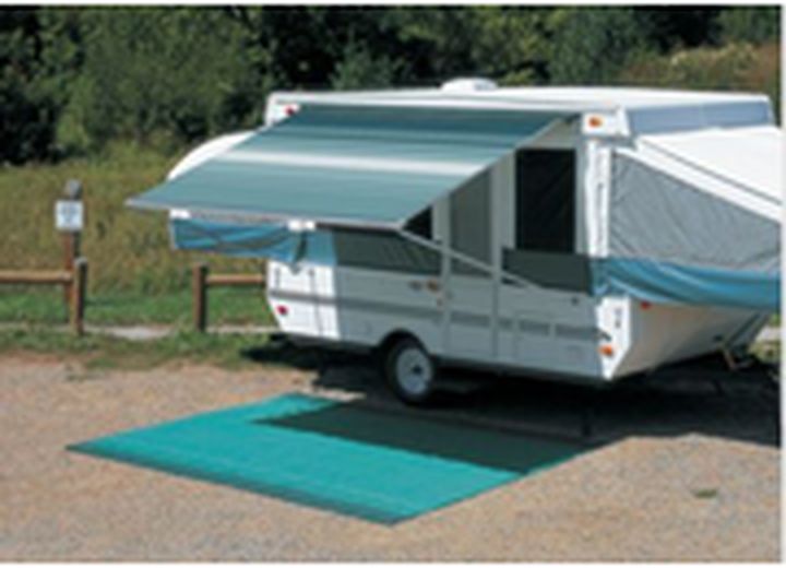 Carefree of Colorado CAMPOUT 9'10"L X 8'2"EXT. BLACK FADE VINYL MANUAL PATIO AWNING