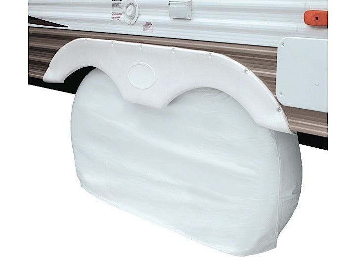 Classic Accessories DUAL AXLE WHEEL COVER WHITE - LG - 1CS