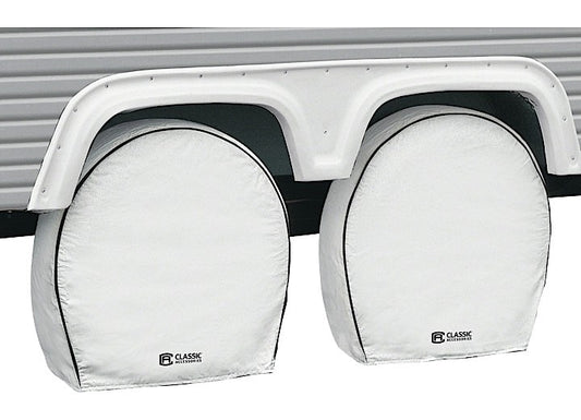 Classic Accessories DLX RV WHEEL COVER SET SNOWHT - MDL 4 - 2CS