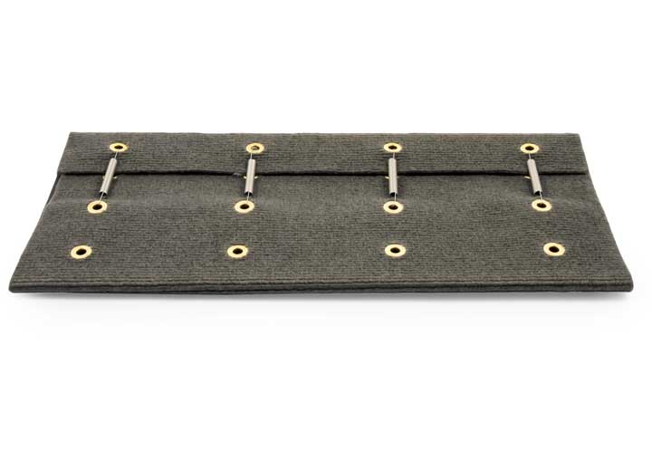 Camco Premium Wrap Around RV Step Single Rib Rug - 23" Wide Gray